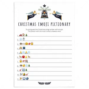 Printable Christmas Pictionary Game Digital Download