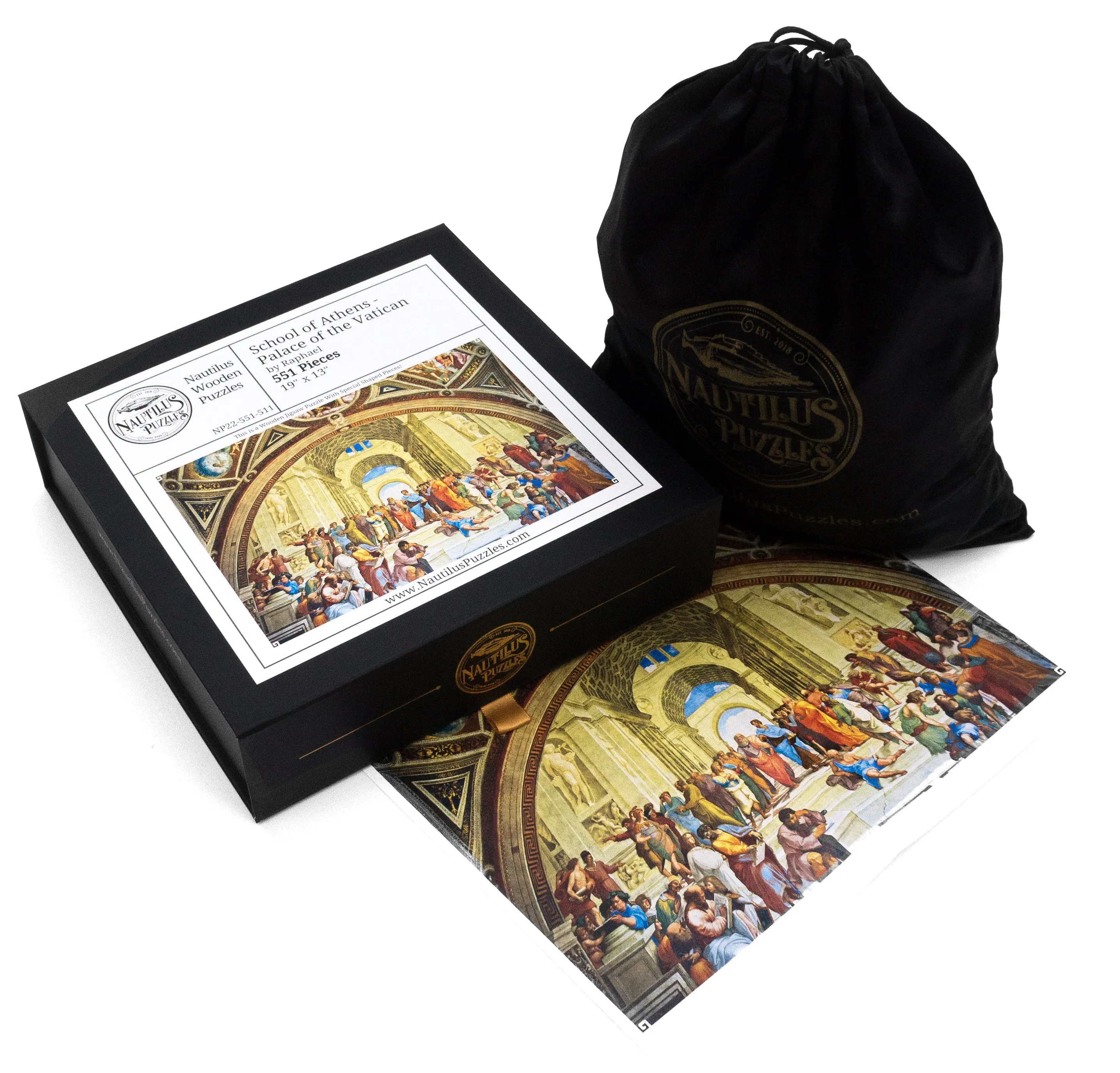 School of Athens by Raphael (551 Piece Wooden Jigsaw Puzzle)