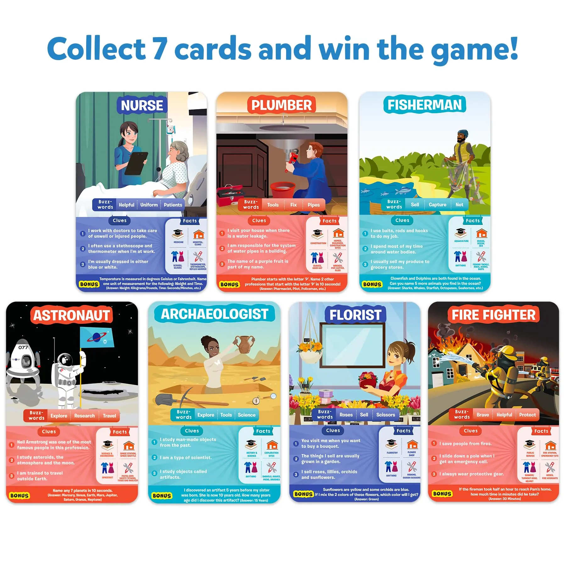 Skillmatics Card Game - Guess in 10 Inspiring Professions, Perfect for Boys, Girls, Kids, and Families Who Love Board Games and Educational Toys, Travel Friendly, Gifts for Ages 6, 7, 8, 9