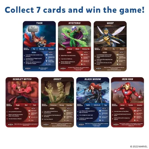 Skillmatics Card Game - Guess in 10 Marvel, Perfect for Boys, Girls, Kids, Teens, Adults Who Love Board Games, Toys, Avengers, Spiderman, Iron Man, Gifts for Ages 8, 9, 10 and Up