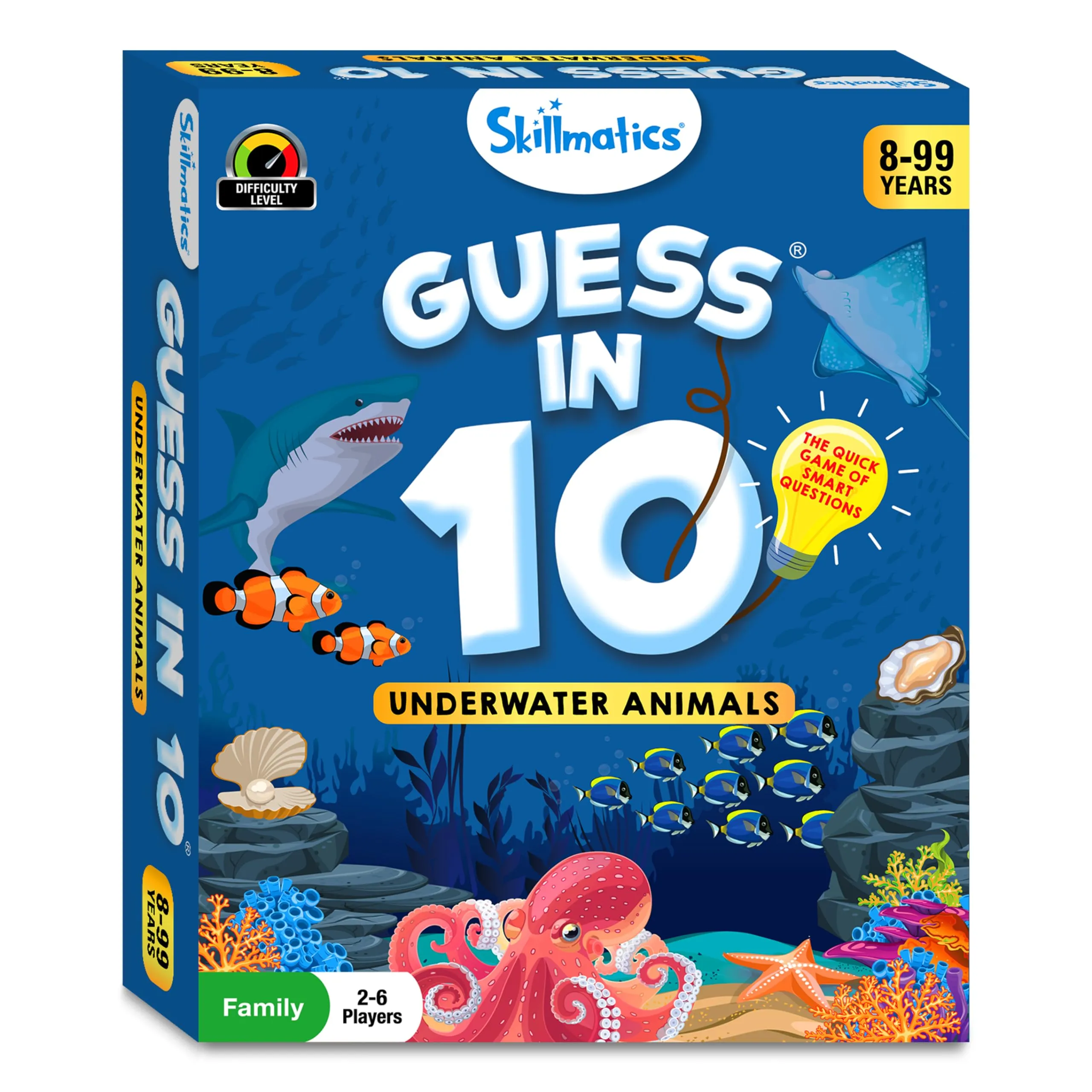 Skillmatics Card Game - Guess in 10 Underwater Animals, Perfect for Boys, Girls, Kids, and Families Who Love Toys, Board Games, Gifts for Ages 8, 9, 10 and Up