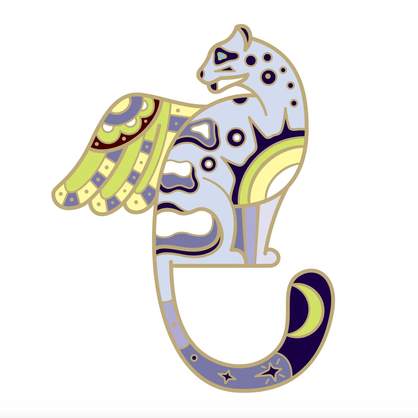 SOLD OUT: BeeKeeper Parade's Magical Snow Leopard Pin