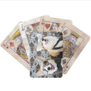 Steampunk Corgis Bicycle Playing Cards