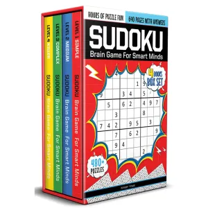 SUDOKU-Brain Games For Smart Minds Box Set of 4 Books