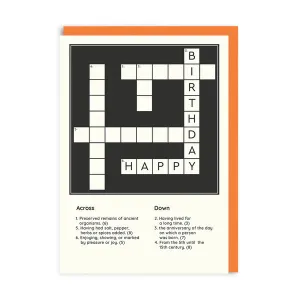 TCGC6647 Happy Birthday Crossword Greeting Card