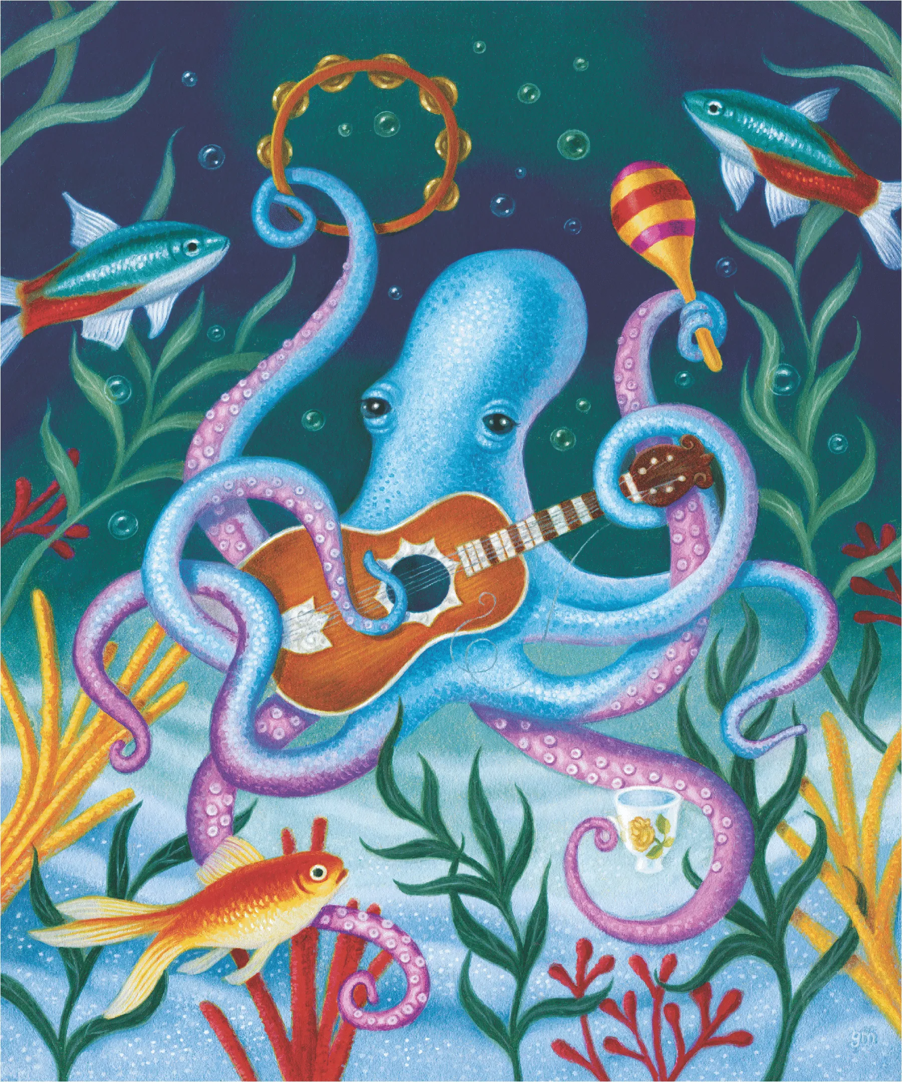 Tentacle Tunes (504 Piece Wooden Jigsaw Puzzle)