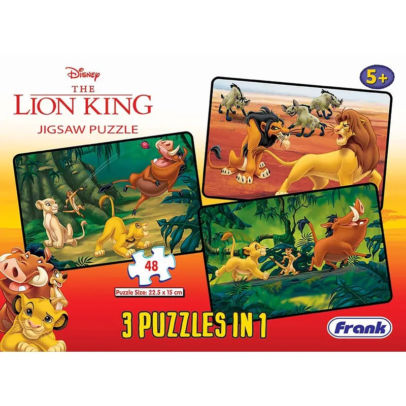 The Lion King - 3 in 1 Puzzle - 48 Pieces each