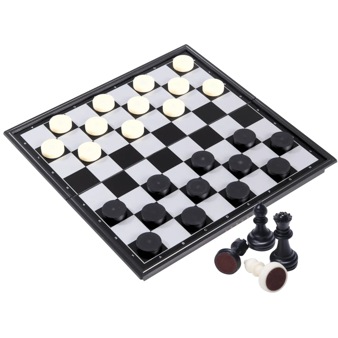 Travel Game - Draughts And Chess Set