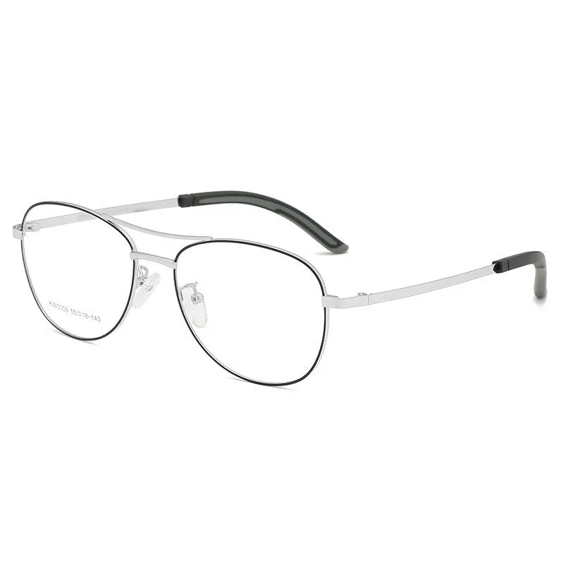 Unisex Double Bridge Full Rim Alloy Frame Eyeglasses Kw0009