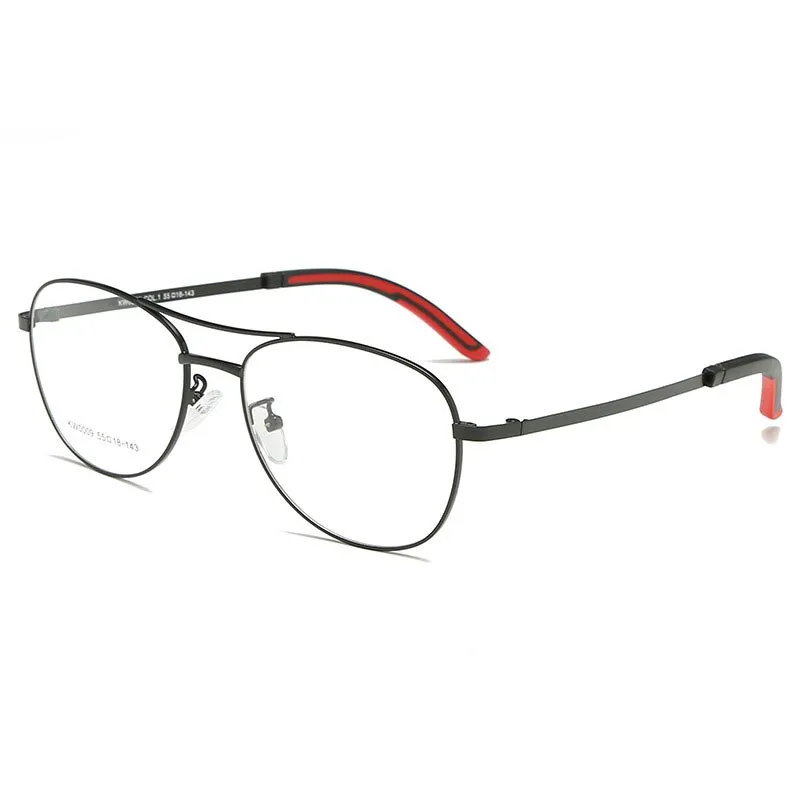 Unisex Double Bridge Full Rim Alloy Frame Eyeglasses Kw0009