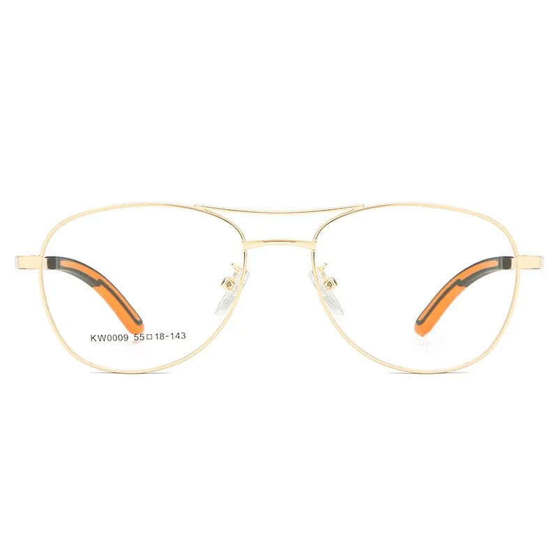 Unisex Double Bridge Full Rim Alloy Frame Eyeglasses Kw0009