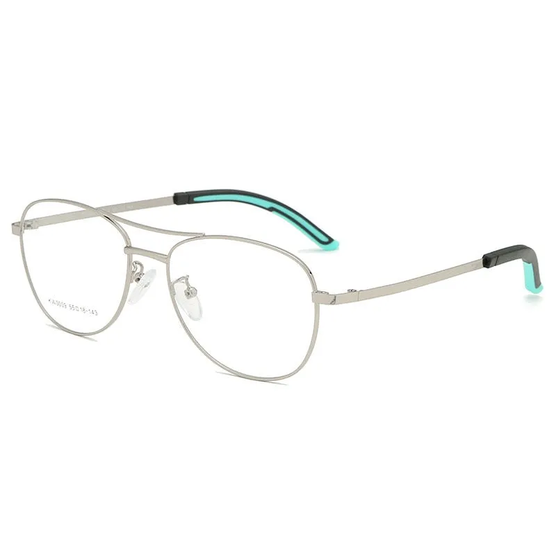 Unisex Double Bridge Full Rim Alloy Frame Eyeglasses Kw0009