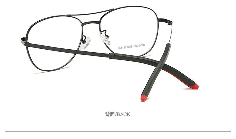 Unisex Double Bridge Full Rim Alloy Frame Eyeglasses Kw0009