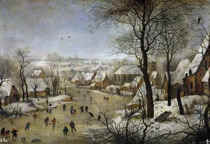 Winter Landscape with a Bird Trap - Pieter Brueghel The Younger 1000 Piece Jigsaw Puzzle