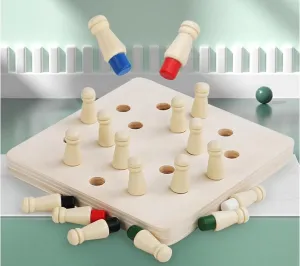 Wooden Color Memory Chess Game - 067