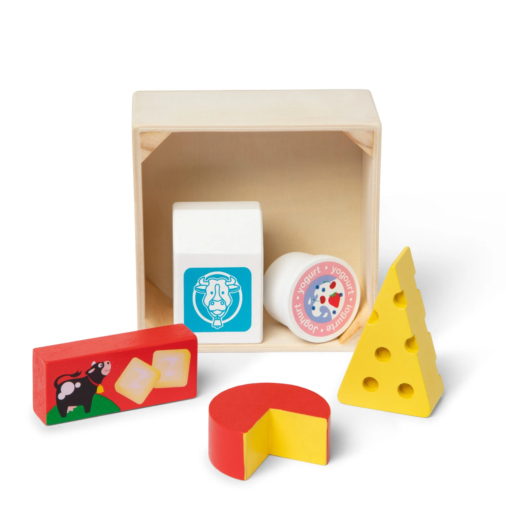 Wooden Food Groups Play Set – Dairy