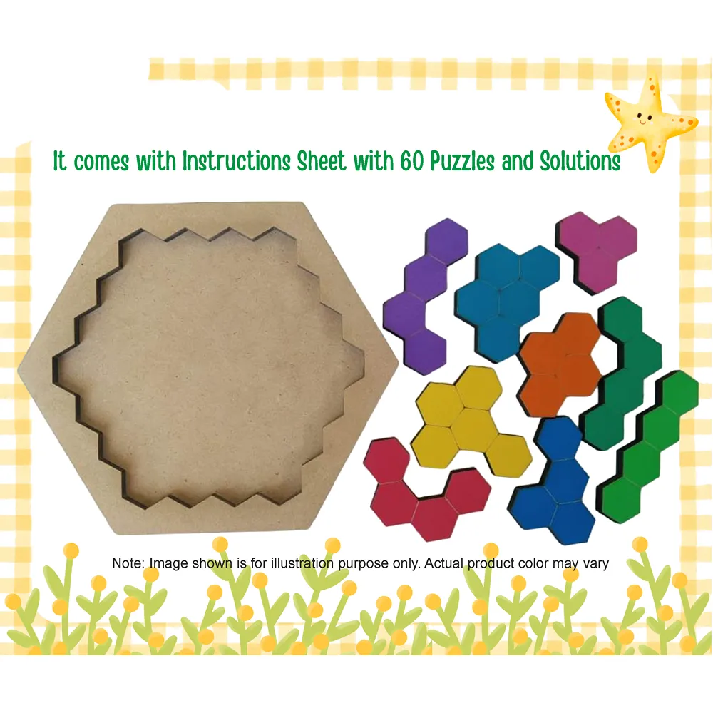 Wooden Tangram and Honey Bee Puzzle for Kids Mind Development