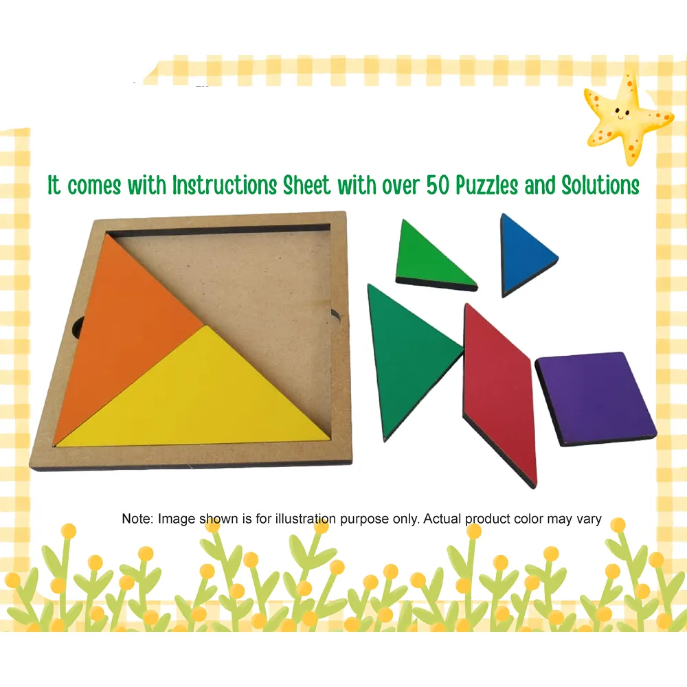 Wooden Tangram and Honey Bee Puzzle for Kids Mind Development